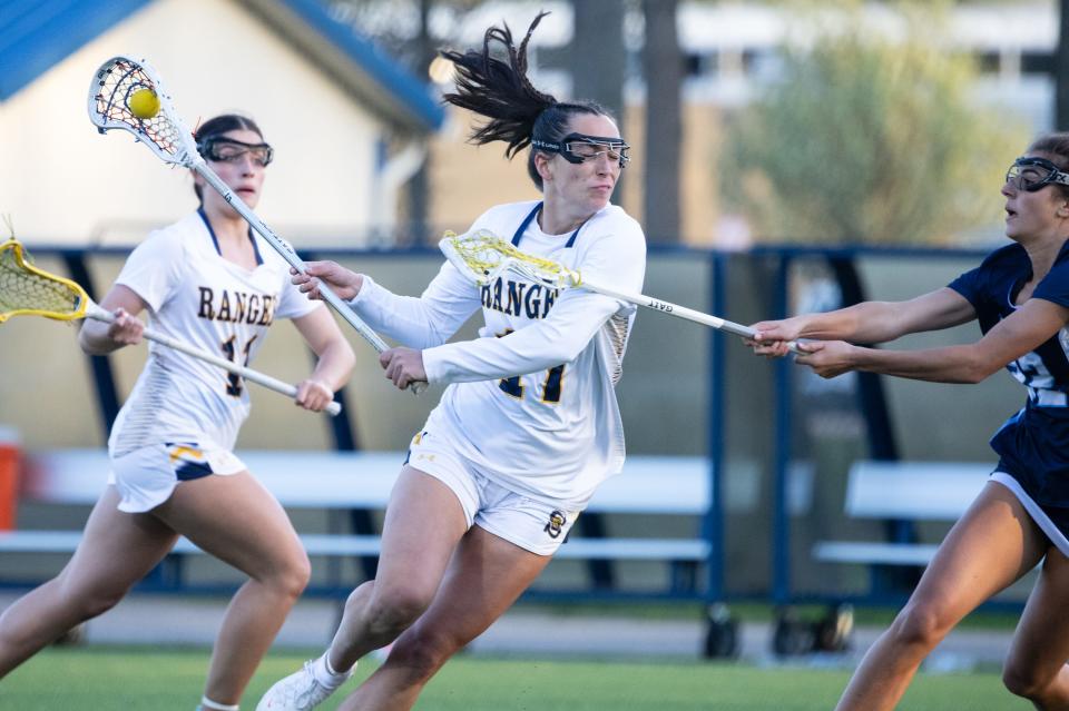 Spencerport's Molly Guzik sets up for a shot.