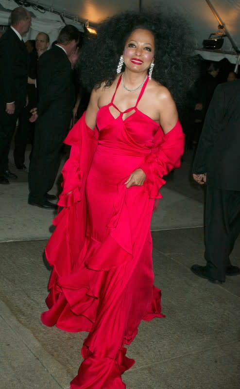 Ross wearing Yves Saint Laurent by Tom Ford at the 2003 Met Gala.<p>Photo: Gregory Pace/FilmMagic</p>