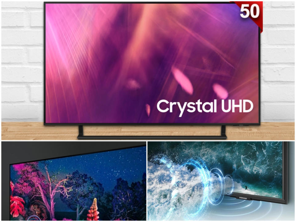 ▲SAMSUNG三星50吋4K UHD連網液晶電視，YAHOO獨家價，原價27,900元、至4/30活動價53折只要14,900元。新品上市，結帳再折。（圖片來源：Yahoo購物中心）