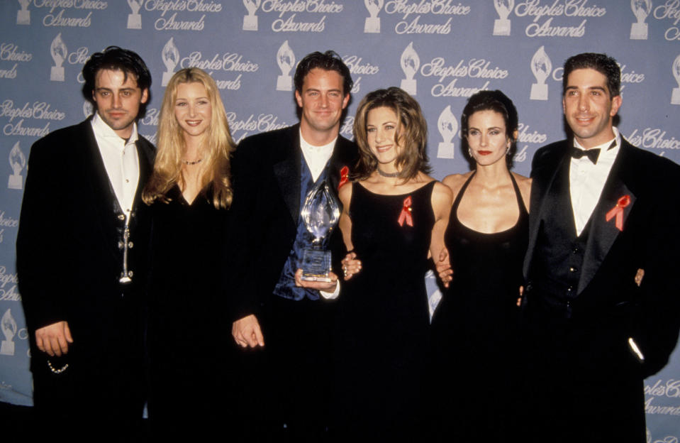 The cast of Friends, 1995