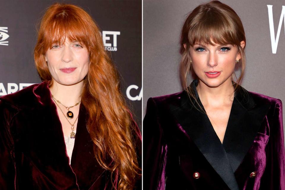 <p>Lia Toby/Getty; Dimitrios Kambouris/Getty</p> Florence Welch; Taylor Swift