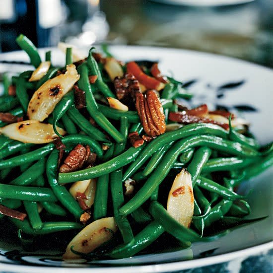 Green Beans and Salsify with Country Ham and Pecans