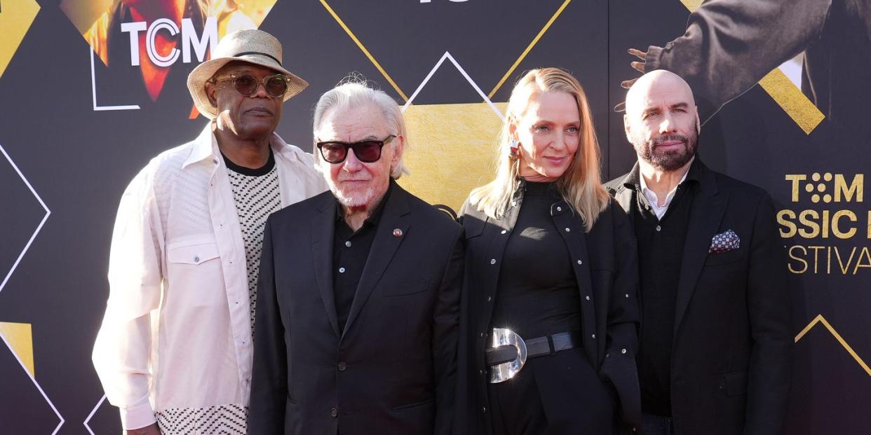 samuel l jackson, harvey keitel, uma thurman, john travolta at the classic film festival