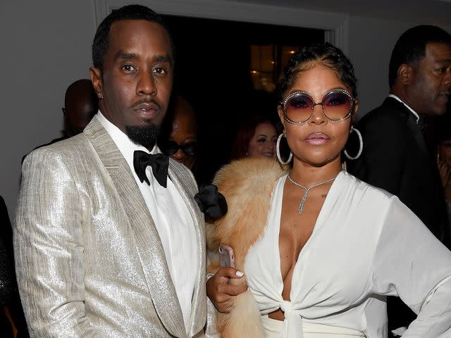 <p>Kevin Mazur/Getty </p> Sean Combs and Misa Hylton at Sean Combs' 50th Birthday Bash on December 14, 2019 in Los Angeles, California.