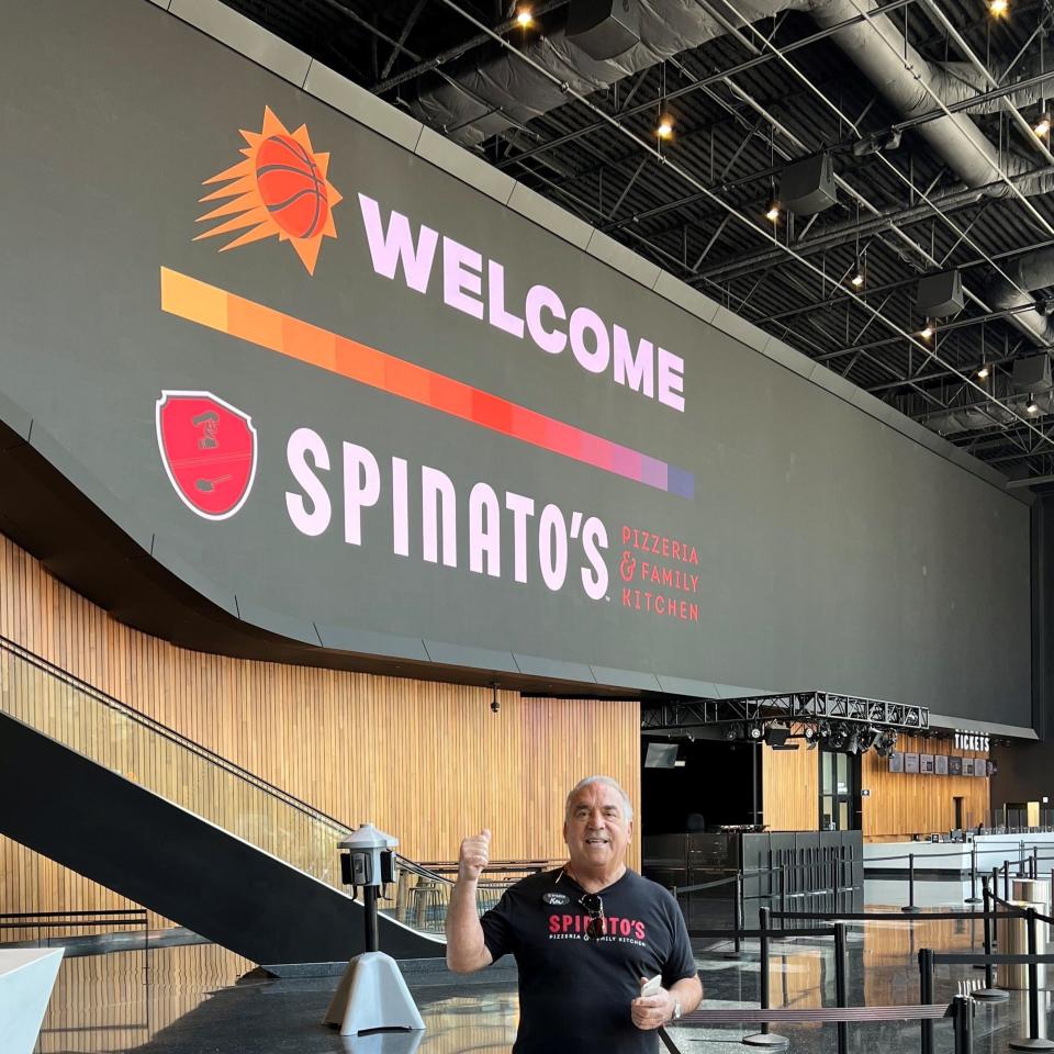 Ken Spinato, founder and patriarch of Spinato's Pizzeria & Family Kitchen, stands inside Footprint Center.