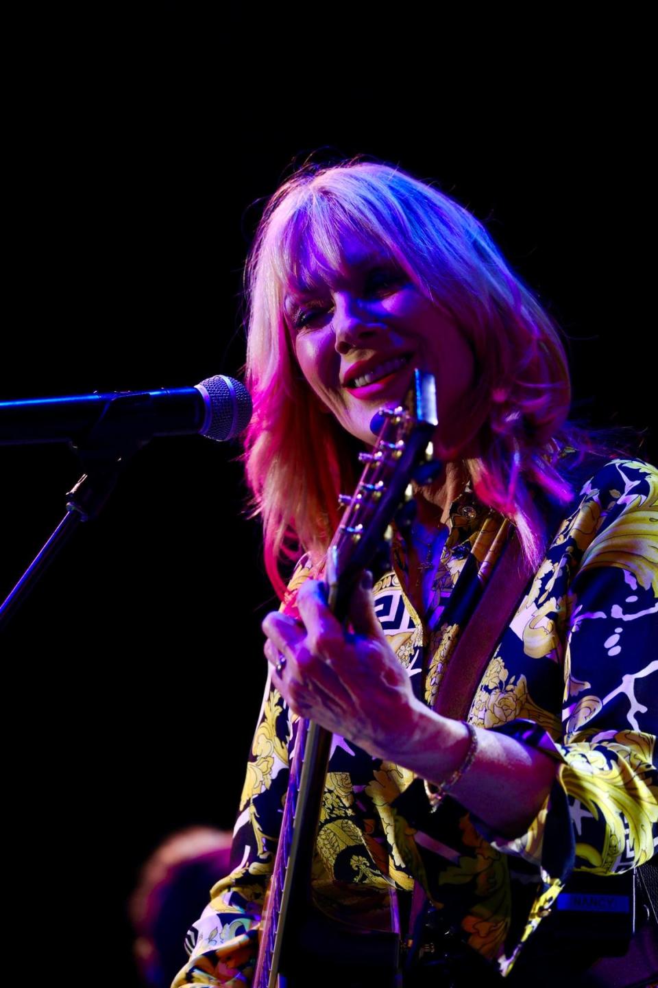 Nancy Wilson of the rock group “Heart” performs during the 2024 Royal Flush tour. Heart and Cheap Trick performed in Charlotte on Saturday at the Spectrum Center.