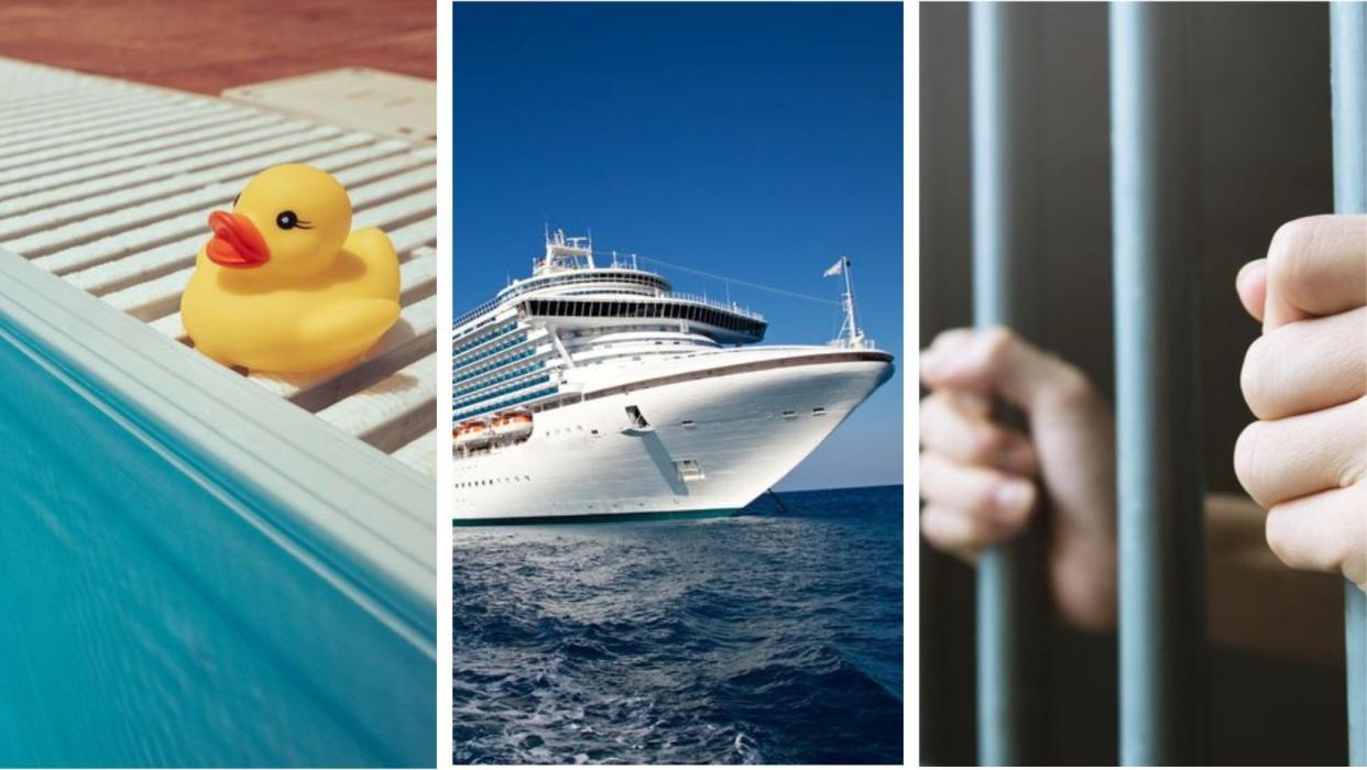 Surprising Things Found on a cruise ship, including rubber ducks and a jail
