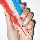 <p>A classic yet futuristic spin on an American mani everyone can rock. </p>