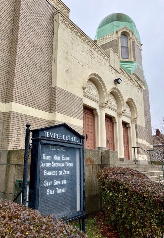 Temple Beth El is on High Street in Fall River. The congregation announced recently that it will have to sell its building.