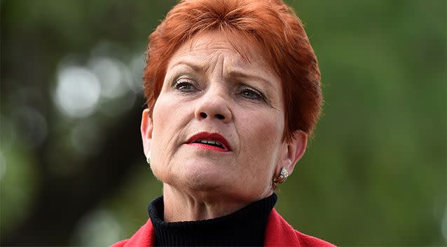 Pauline Hanson says she has received strong support from members of the publc who agree with her views on Muslim people. Photo: AAP