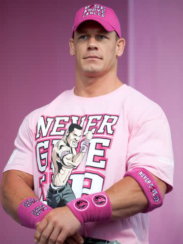 <p>Kris Connor/Getty</p> John Cena attends the 25th Annual Susan G. Komen Global Race For The Cure at the National Mall on May 10, 2014 in Washington, D.C.