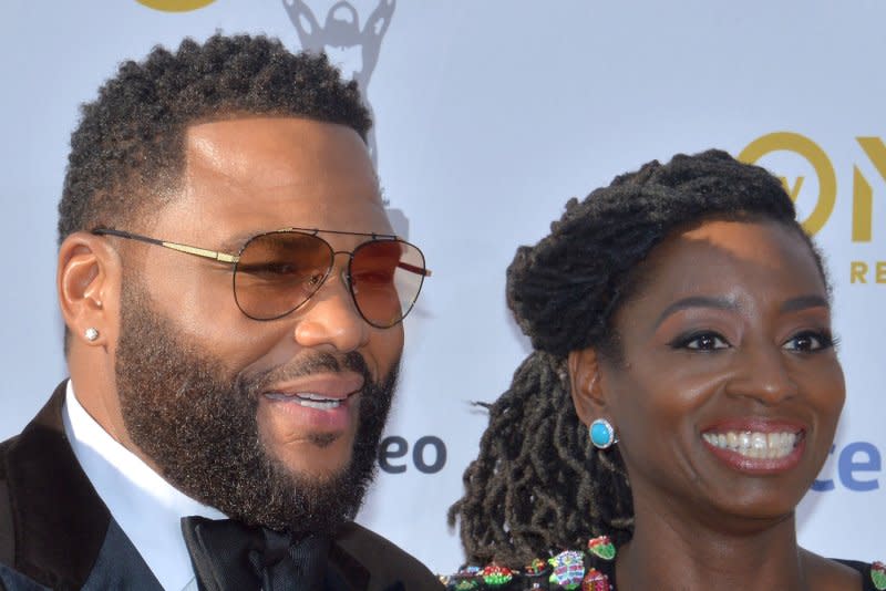 Anthony Anderson, seen with ex-wife Alvina Stewart, hosts "We Are Family." File Photo by Jim Ruymen/UPI