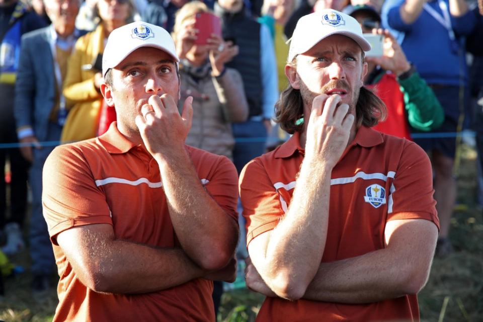 Francesco Molinari (left) and Tommy Fleetwood are unlikely to resume their partnership at Whistling Straits (Adam Davy/PA) (PA Archive)