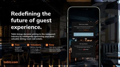 Tablz not only enables restaurants to unlock their greatest asset, but it fundamentally changes the relationship between the diner and the restaurant itself.