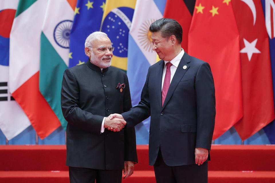 Der indische Premierminister Narendra Modi und der chinesische Staatschef Xi Jinping. - Copyright: Lintao Zhang/Getty Images