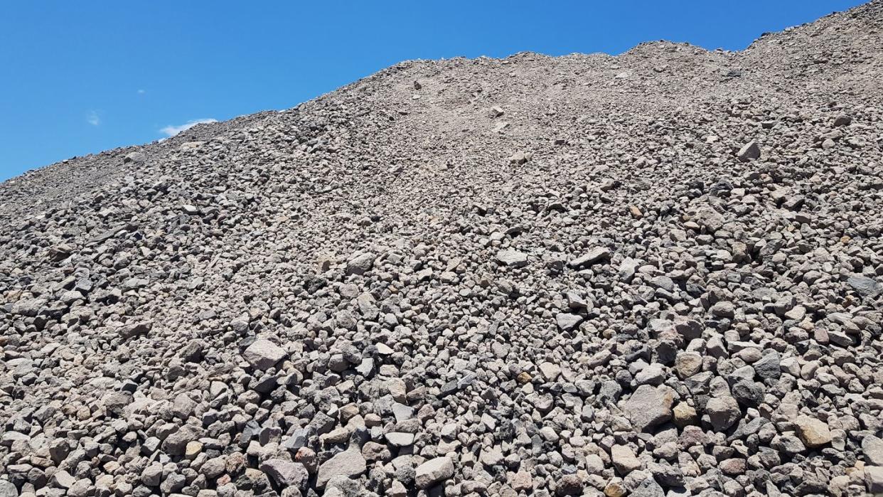 piles of sand and gravel for the construction industry