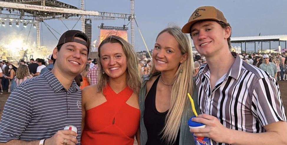 the drummond family at a concert