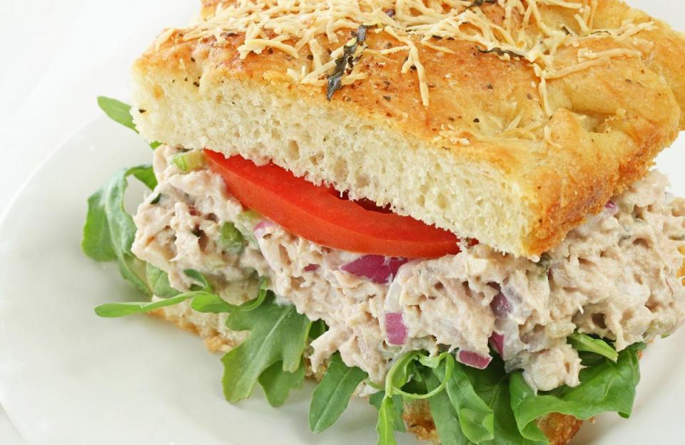 <p>Tuna salad might feel like a <a href="https://www.thedailymeal.com/cook/best-retro-recipes-gallery?referrer=yahoo&category=beauty_food&include_utm=1&utm_medium=referral&utm_source=yahoo&utm_campaign=feed" rel="nofollow noopener" target="_blank" data-ylk="slk:vintage recipe no one makes anymore;elm:context_link;itc:0;sec:content-canvas" class="link ">vintage recipe no one makes anymore</a>, but you’d be surprised at just how much it can hit the spot on a warm day.</p> <p><a href="https://www.thedailymeal.com/healthy-tuna-salad-recipe?referrer=yahoo&category=beauty_food&include_utm=1&utm_medium=referral&utm_source=yahoo&utm_campaign=feed" rel="nofollow noopener" target="_blank" data-ylk="slk:For the Healthy Tuna Salad recipe, click here.;elm:context_link;itc:0;sec:content-canvas" class="link ">For the Healthy Tuna Salad recipe, click here.</a></p>