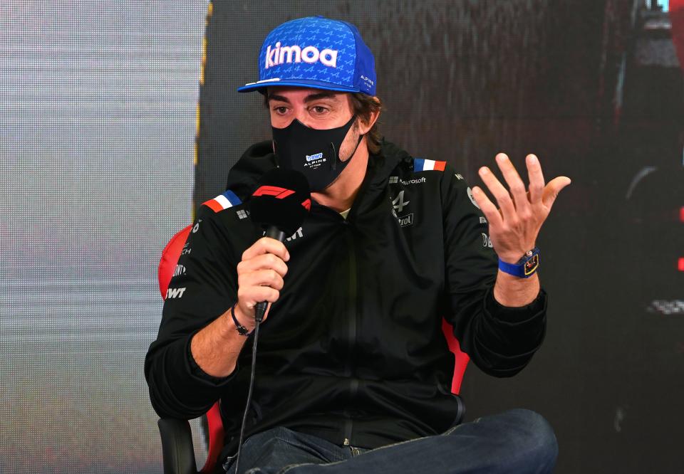 Fernando Alonso is not driving for Alpine in Spain today. (Getty Images)