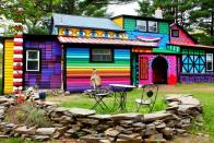 <div class="caption-credit">Photo by: The Flying Tortoise</div><div class="caption-title">Living in a Rainbow</div>Katwise owns this wonderfully colorful home. I wonder how long it took to paint. <br>