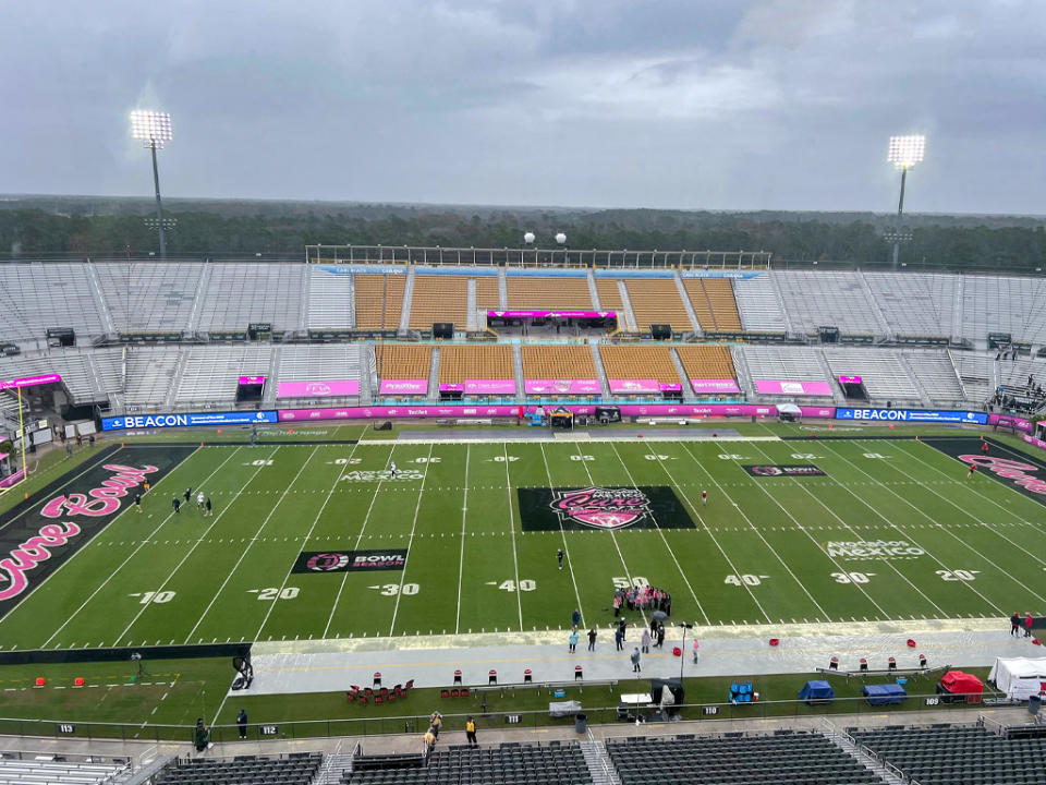 The Bounce House at UCF with a new LED video display.