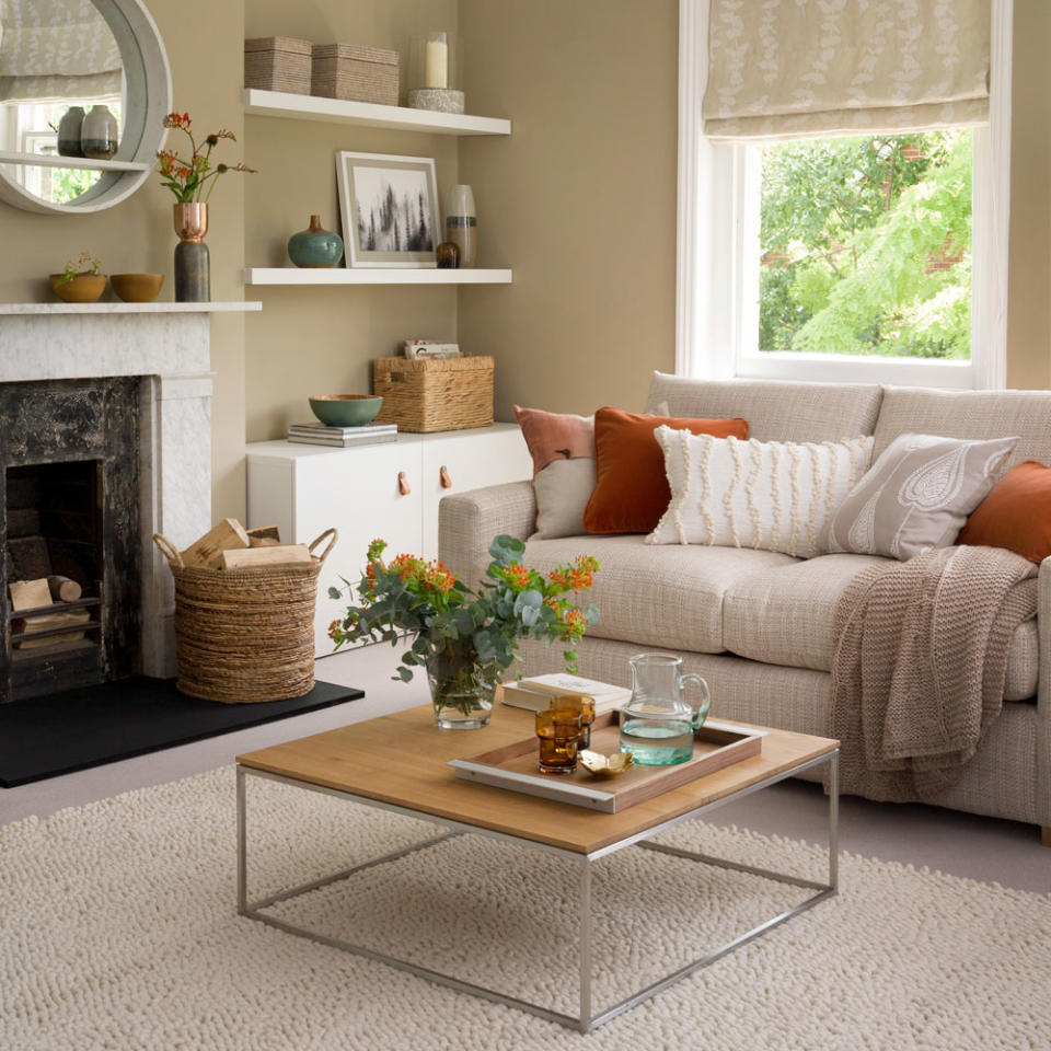 <p> Consider changing your living room flooring ideas to something more cosy. Carpeted living rooms will always feel warmer by nature because carpet looks more comforting, exuding a sense of warmth. </p> <p> Carpet of any kind is an insulating material because it provides a protective layer on top of an underlay that covers floorboards. Any potential drafts through original floorboards are covered and therefore the room feels warmer – cosier than other flooring options. </p>