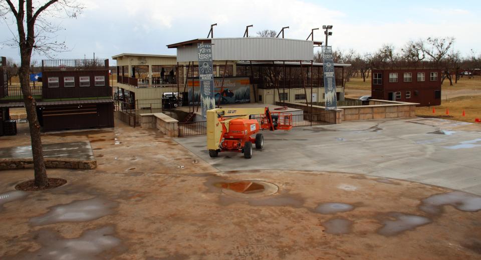 The front of the main stage at the Back Porch of Texas now is all concrete, providing more room for dancers. March 21 2022