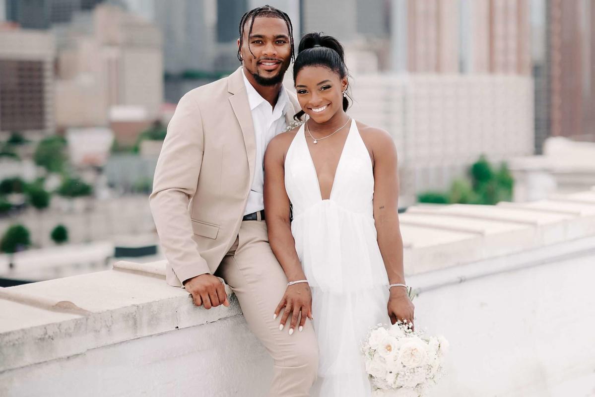 Simone Biles shares how much she spent on her  wedding dress