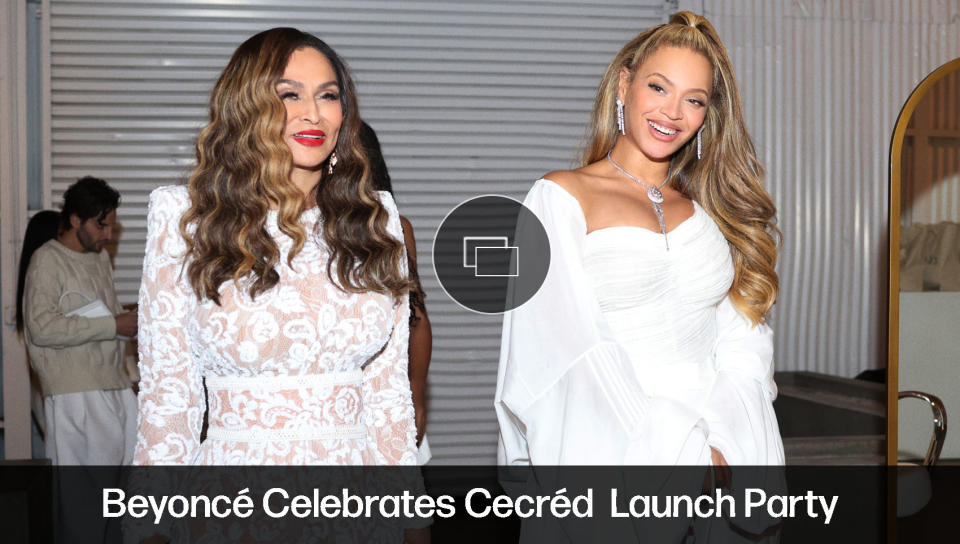 beyonce and tina knowles, cecred hair care brand launch party