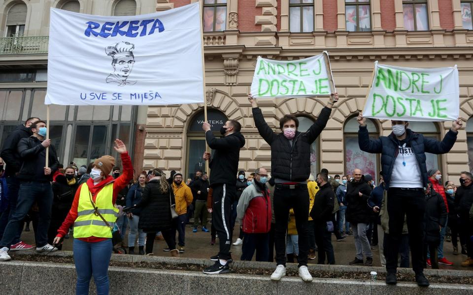 demonstrators croatia - Getty