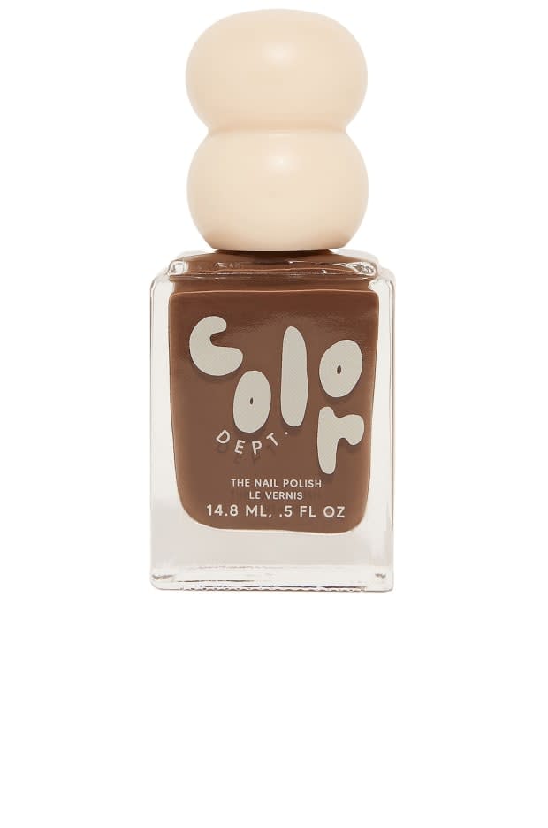 <p>Color Dept. Nail Polish in You're Making Me Cocoa, $10, <a href="https://shop-links.co/1788509694408018838" rel="nofollow noopener" target="_blank" data-ylk="slk:available here;elm:context_link;itc:0;sec:content-canvas" class="link ">available here</a>.</p>