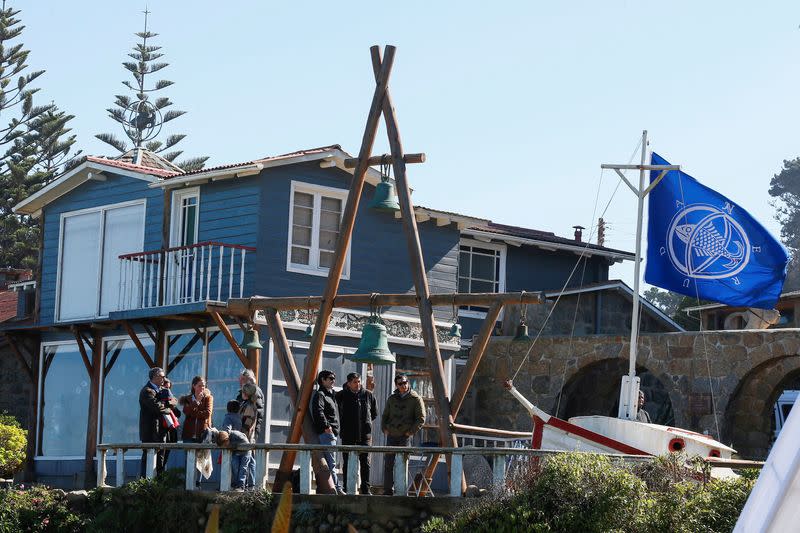 FILE PHOTO: People stand at the museum house of Pablo Neruda in Isla Negra