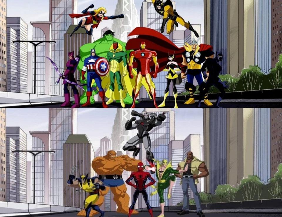 The roster for the 2010 animated series Avengers: Earth's Mightiest Heroes. 