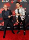 <p>Howie Mandel and Dustin Tavella attend the <em>America's Got Talent</em> season 16 finale at Dolby Theatre on Sept. 15 in Hollywood.</p>