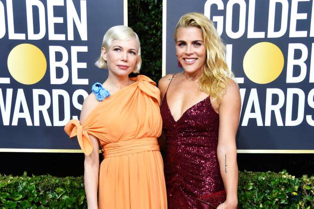 Michelle Williams and Busy Philips - Credit: Frazer Harrison/Getty Images