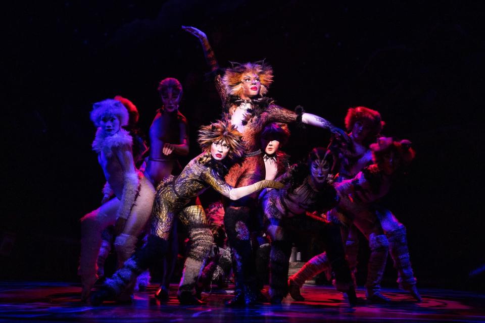 Lauren Louis plays Demeter and Chelsea Nicole Mitchell as Bombalurina in the 2021-2022 national tour of "Cats."