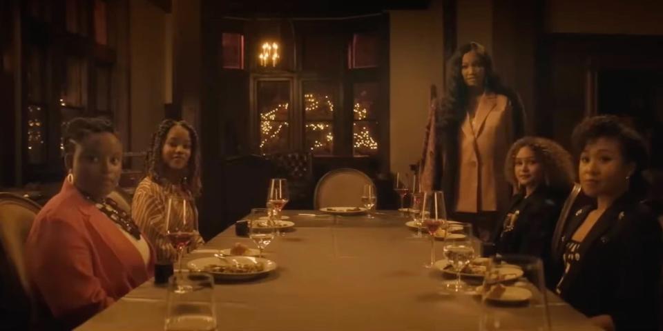Dinner scene on The Other Black girl.