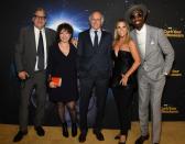<p>Jeff Garlin, Susie Essman, Larry David, Cheryl Hines and J.B. Smoove attend the premiere of HBO's <em>Curb Your Enthusiasm</em> at Paramount Pictures Studios on Oct. 19 in L.A.</p>