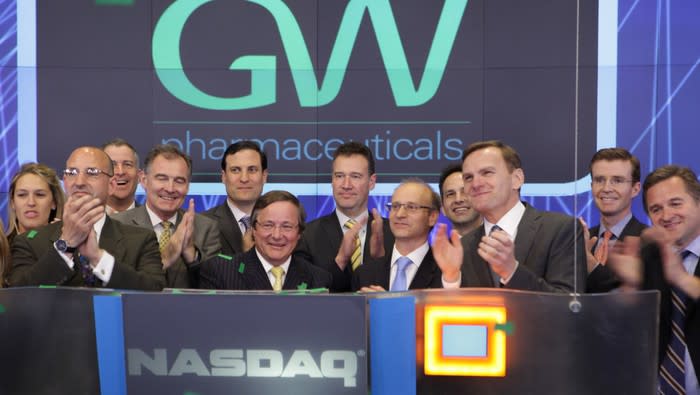 GW Pharmaceuticals management at the NASDAQ stock exchange