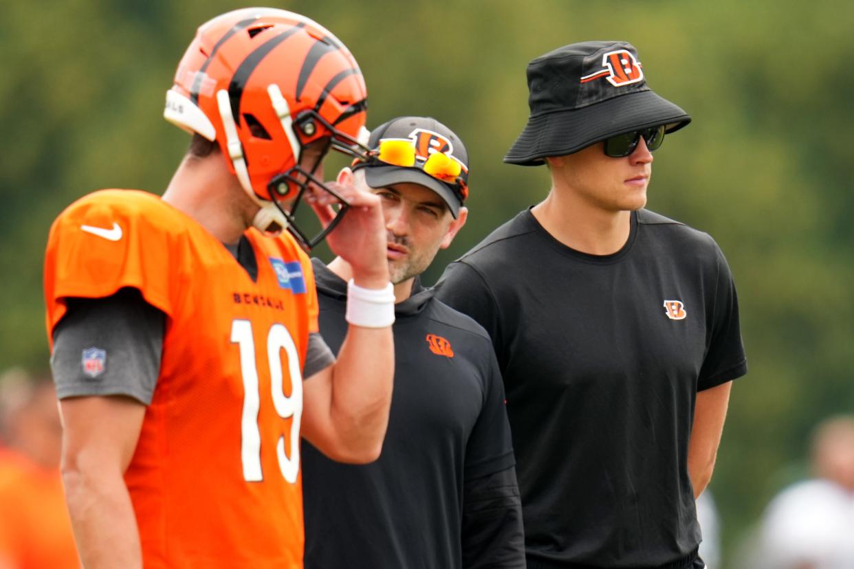 Should offensive coordinator Brian Callahan move on this offseason, Bengals quarterbacks coach Dan Pitcher could be a candidate for Callahan's position.