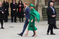 <p>The Sussexes made a sartorial statement at their final public engagement before stepping back from their senior roles within the royal family. </p>