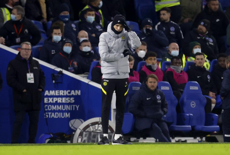 Thomas Tuchel felt his Chelsea players looked tired during the draw at Brighton (Steven Paston/PA) (PA Wire)