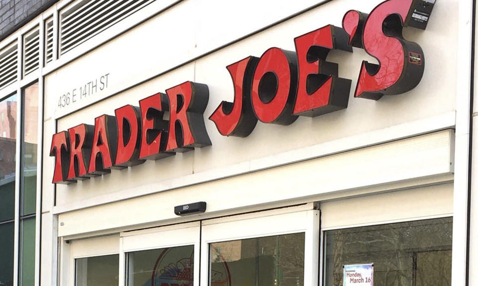 Photo by: STRF/STAR MAX/IPx 2020 7/20/20 Trader Joe's to stop labeling its international food products with ethnic-sounding names such as 'Trader Ming's", "Trader Jose" or "Trader Giotto's". STAR MAX File Photo: 3/18/20 Long Lines form outside Trader Joes as New Yorkers stock up on supplies as Coronovirus fears deepen.