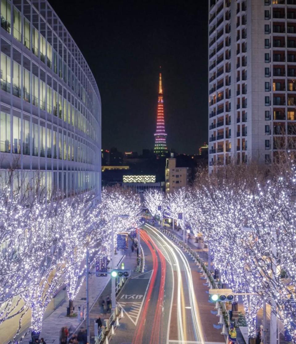 六本木之丘Roppongi Hills Christmas 2023示意圖。圖片來源：小紅書@超甜小财迷