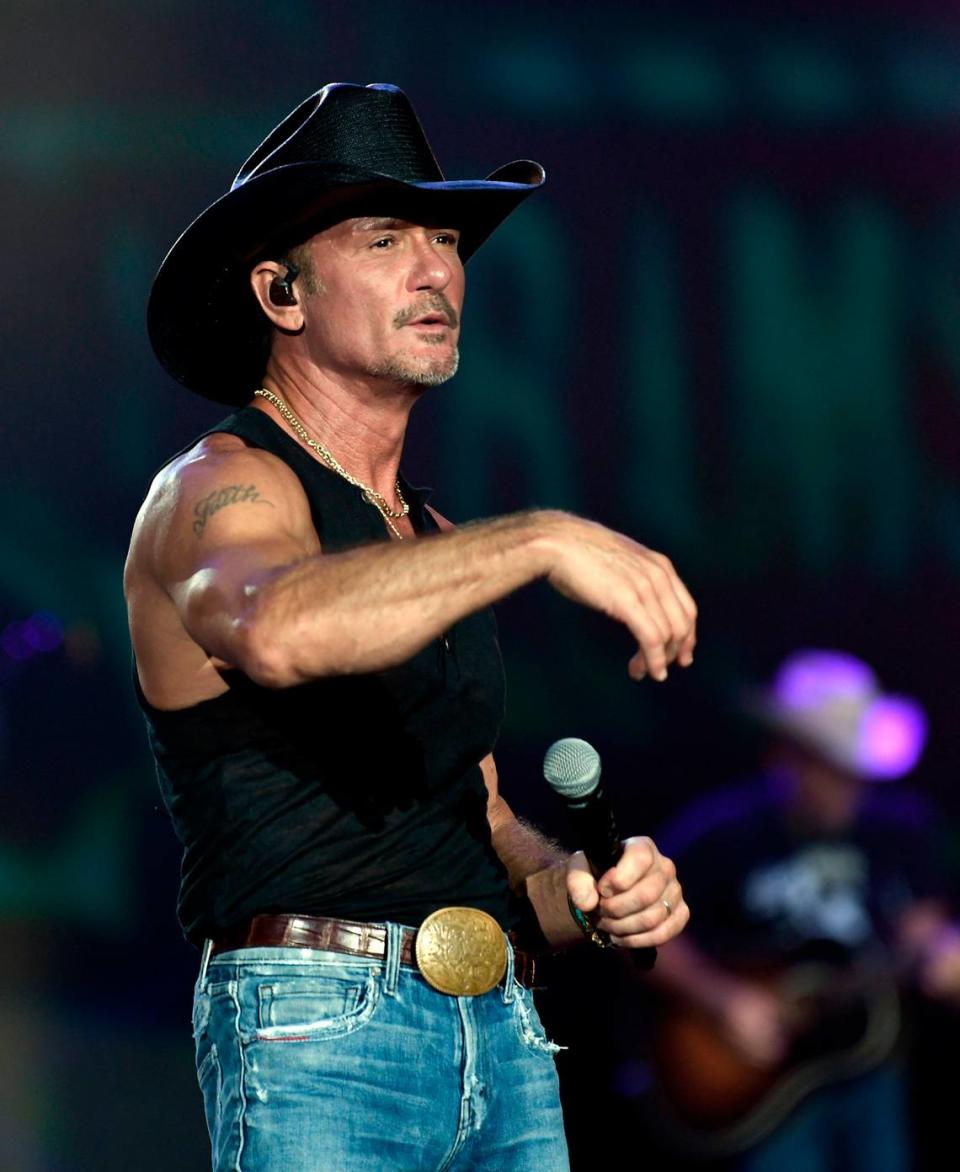 Tim McGraw brings his 2022 tour to Raleigh, N.C.’s Coastal Credit Union Music Park at Walnut Creek, Saturday night, May 21, 2022.