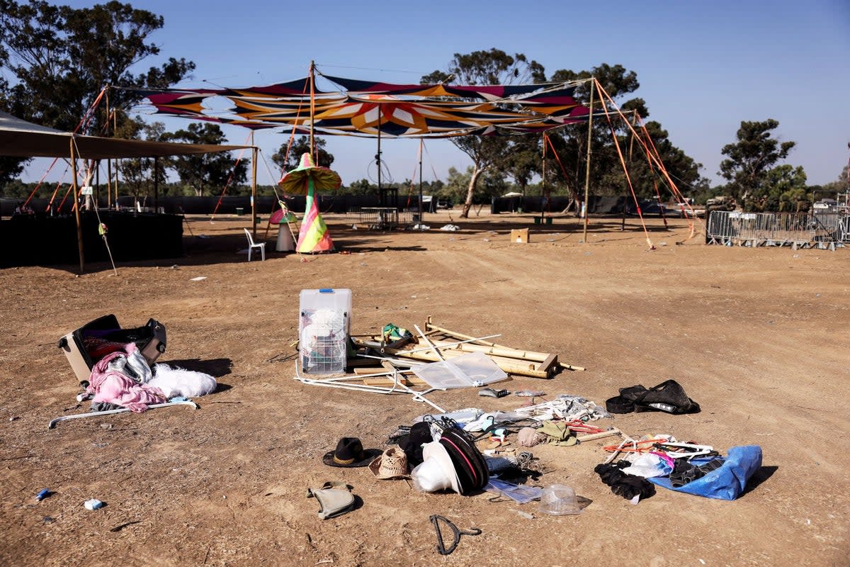 Aftermath of an attack on the Nova Festival by Hamas gunmen (Reuters)