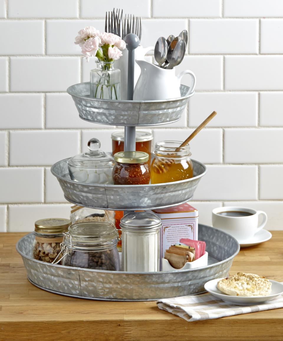 If you're in a small space, turn to this kitchen stand that can store utensils, spices and other essentials. With three tiers, you'll find you can save lots of room on your countertop. <a href="https://fave.co/3m0BjBZ" target="_blank" rel="noopener noreferrer">Find it for $27 at Walmart</a>.