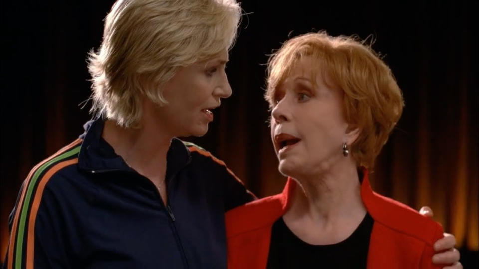 Jane Lynch and Carol Burnett on Glee