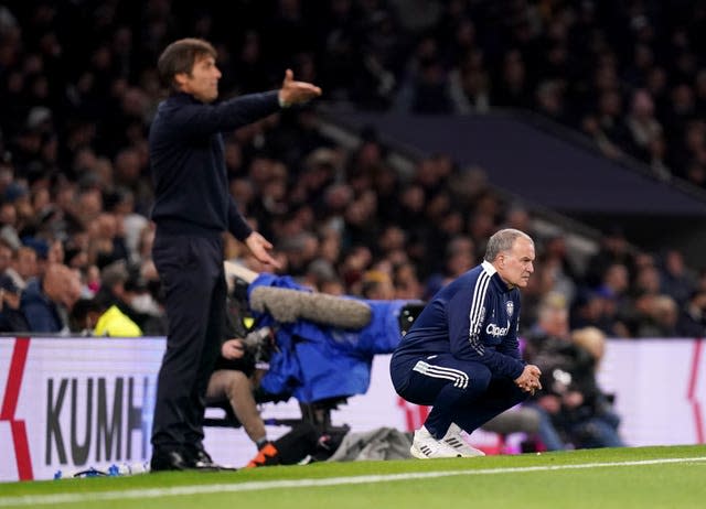 Leeds manager Marcelo Bielsa (right) saw his side s