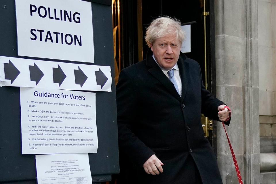 Johnson had to make several trips to the polling station before he was allowed to cast his vote (Getty)